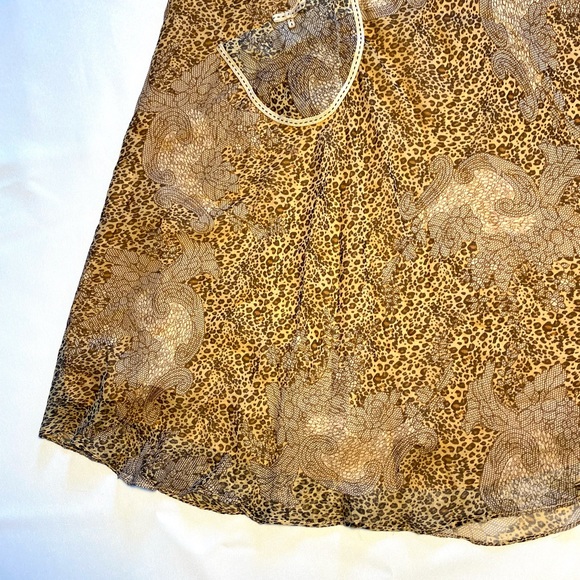 Silk Skirt Medium animal print front pocket - Picture 5 of 15